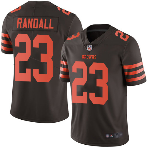 Cleveland Browns Damarious Randall Men Brown Limited Jersey #23 NFL Football Rush Vapor Untouchable